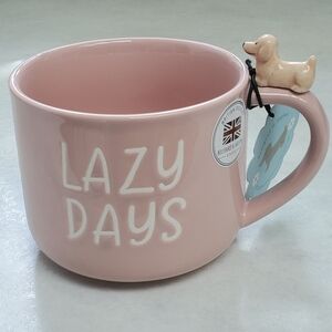 Lazy Days Dachshund Mug by British Bluebird & Willow Studio NEW